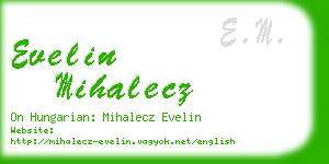 evelin mihalecz business card